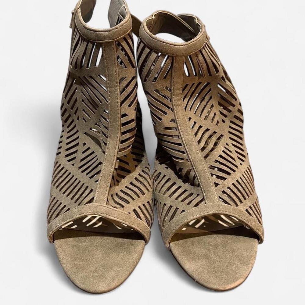 Just Fab Tan Wedge Sandals